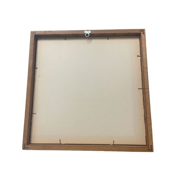 Vintage Cross stitch picture framed 14 x 14 - Picture 2 of 3